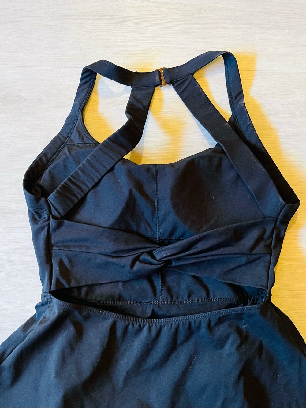 Halara Women's Backless Twisted Flare Black Active Dress Size S - Picture 4 of 5